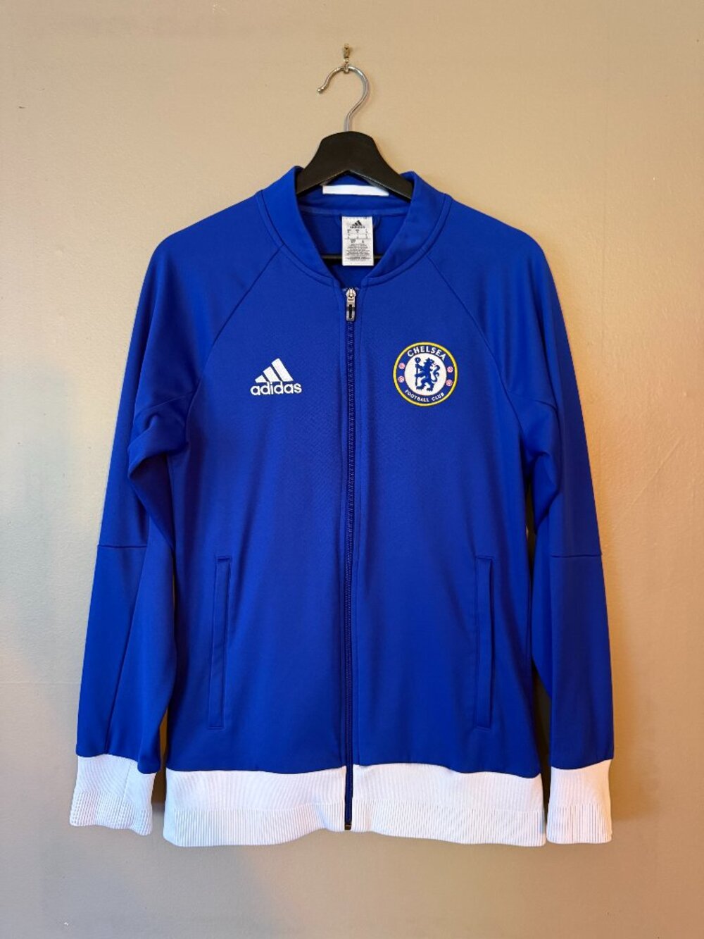 Adidas Chelsea FC Men's Retro Blue Full Zip Track Anthem Jacket Small